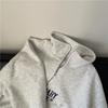 Women's Half Zip Hoodie Letter Print Loose Casual Long Sleeve Sweatshirt