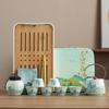Company annual meeting gifts thousands of miles of Jiangshan Ru kiln travel tea set teapot souvenir portable Kung Fu Kuaike cup