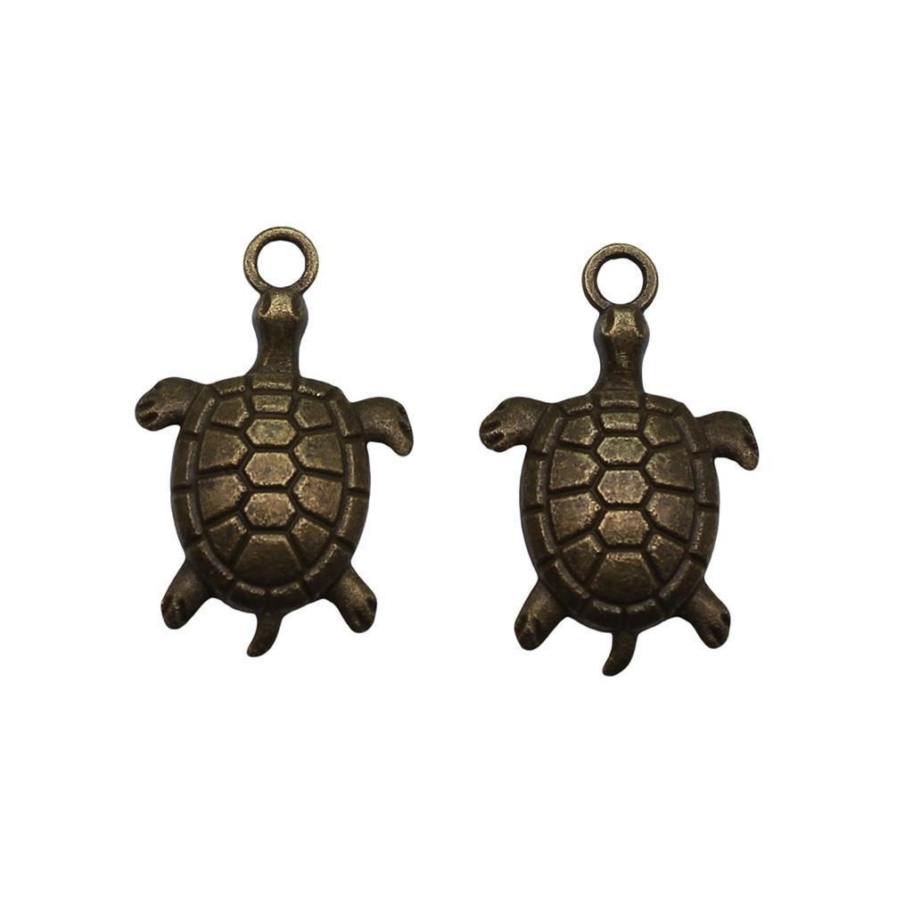 Turtle Charms Antique Bronze Silver Pendants For Animal Themed Jewelry Making