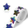 500pcs/roll Laser Star Smile Stickers Per Roll 25mm Reward Chart Decals Cute Labels for Kids Teachers Reward Stickers Decoration