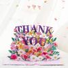 Handmade 3D Popup Card Eye Catching 3D Popup Thank You Greeting Card for Birthdays and Special Event