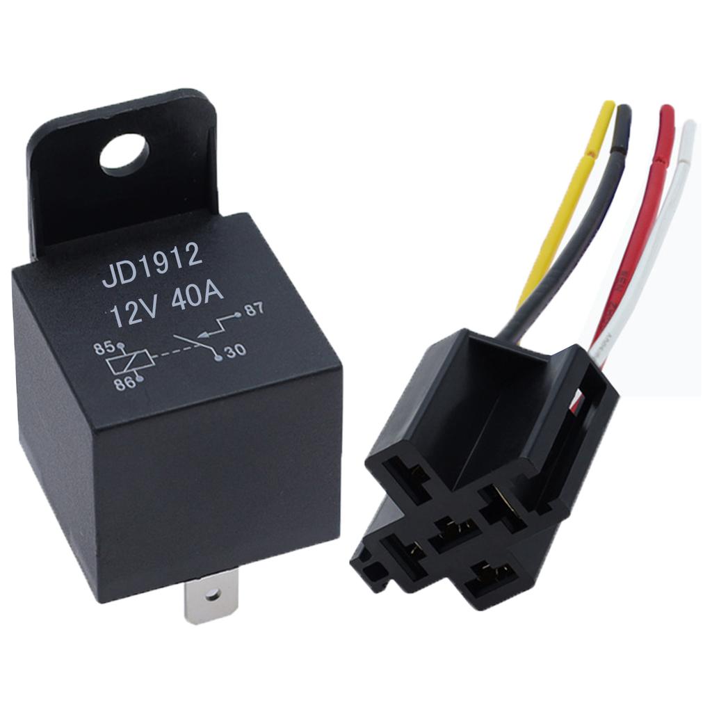 4 5 Pin 4P 5P 40A Waterproof Car Relay Long Life Automotive Relays Normally Open DC 12V/24V Relay For Head Light Air Conditioner
