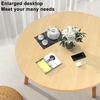 Household Small Apartment Dining Table, Simple Round Kitchen Table, Nordic Style Food Table, with Smooth Surface, 4 Wood Legs