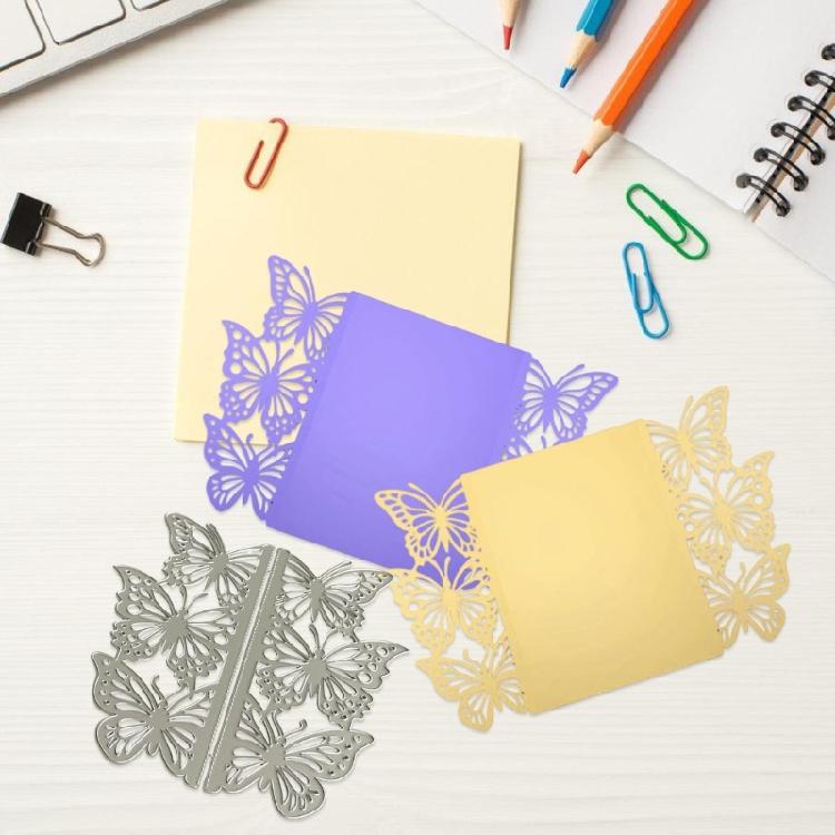 Carbon Steel Die Cuts Butterfly Border Cutting Dies for Photo Journal Scrapbooking Card Decorations Embossing Stencils