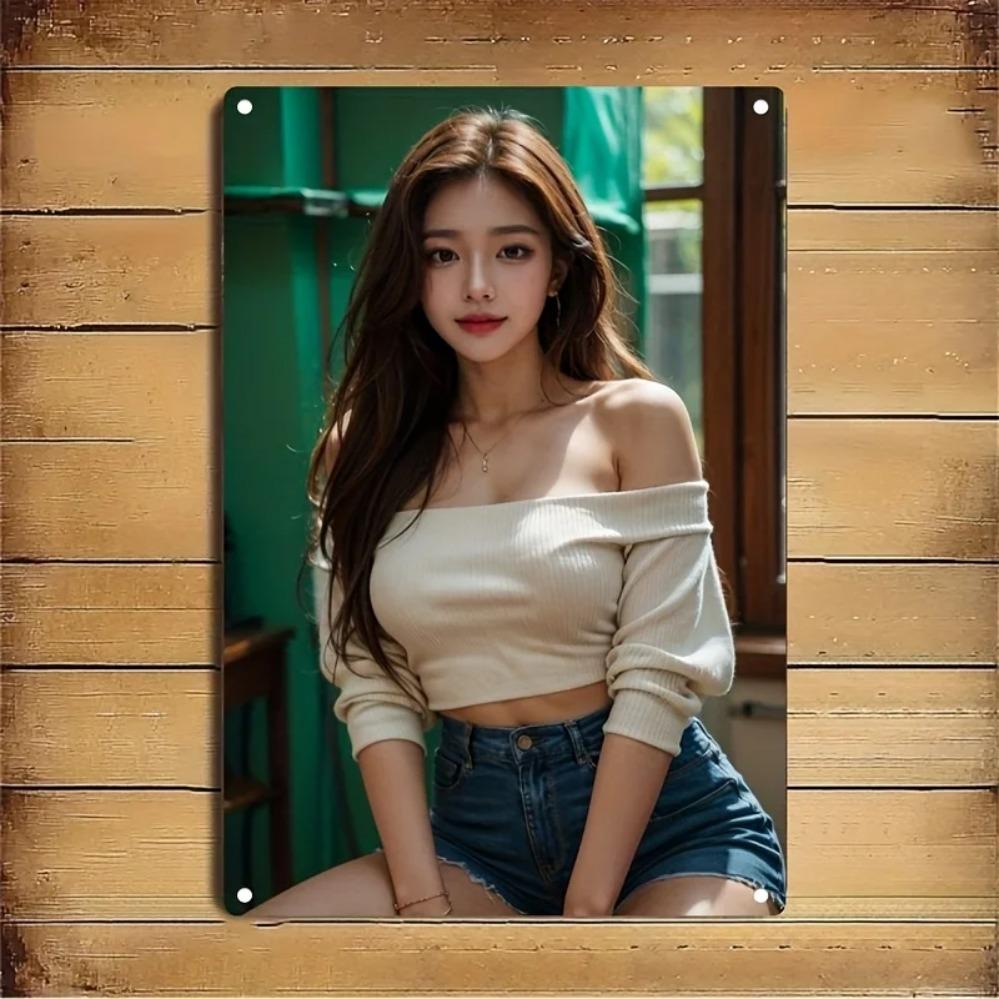 Корейский Металлический Настенный Знак Декор Дома Винтажный Декор Кафе Бара Ретро Жестяной Знак 20x30cm（7.8x11.8inch）