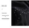 Women's Spring 2026 Retro High-Waist Sequin Embroidered A-Line Long Black Skirt