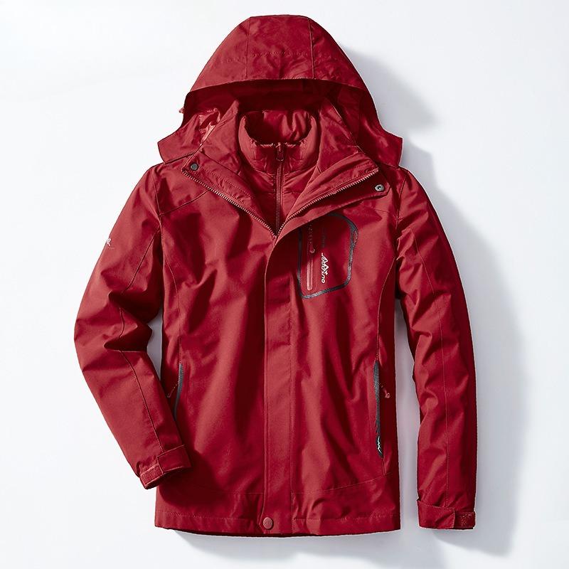 Autumn and Winter Feather Rong Liner Waterproof Windproof Sports Casual Three-in-one Jacket 90 White Duck Down