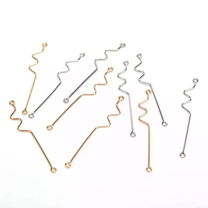 10 Teile/satz Kupfer Kurve Pleuel Charms DIY Herstellung Ohrringe Schmuck Handwerk