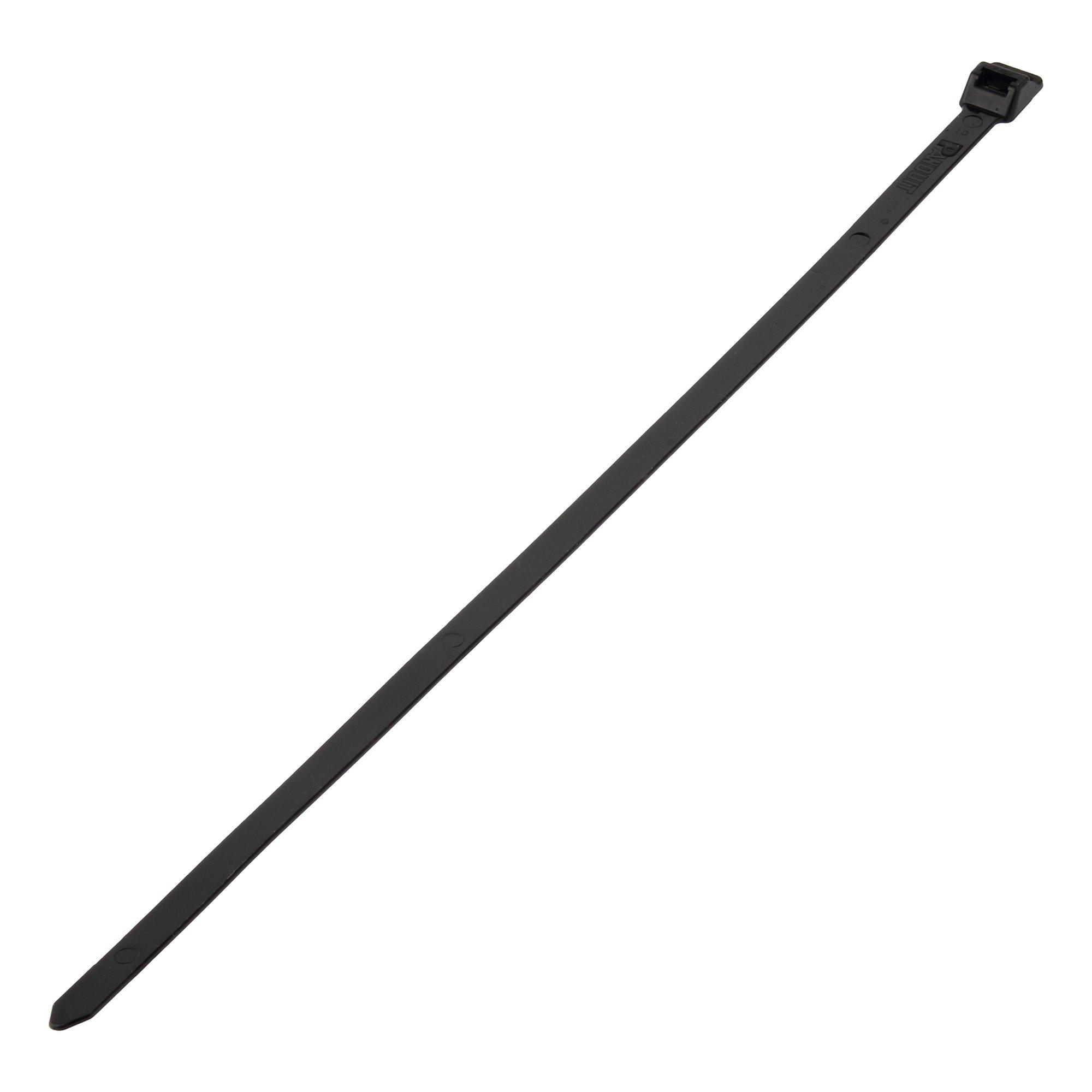 

Panduit Nylon Cable Ties, Weather-Resistant Black, 12.7mm Wide x 511mm Long, Pack of 100, PLT5EH-C0