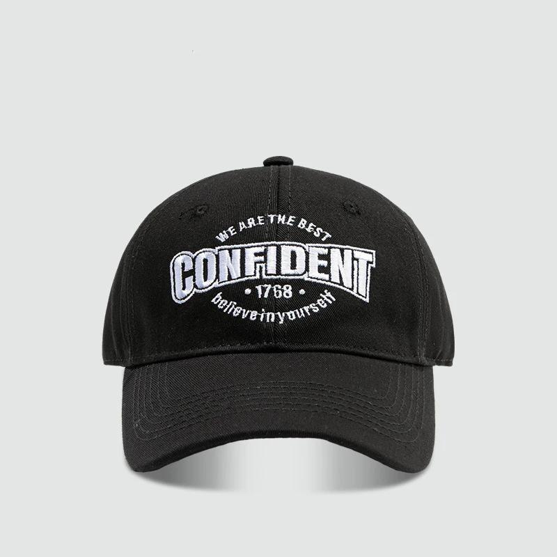 

Letter Hip Hop Hats for Women Men Fashion Solid Color Cotton Baseball Caps Unisex Outdoor Sports Sunshade Peaked Hats Adjustable чорний