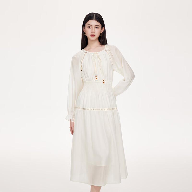 FivePlus Women's French Retro Elegant Long Sleeve Dress