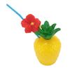 12pcs Hawaiian Party Cups Innovative Stylish Food Grade Drinking Cups with Lids and Straws for Hawai