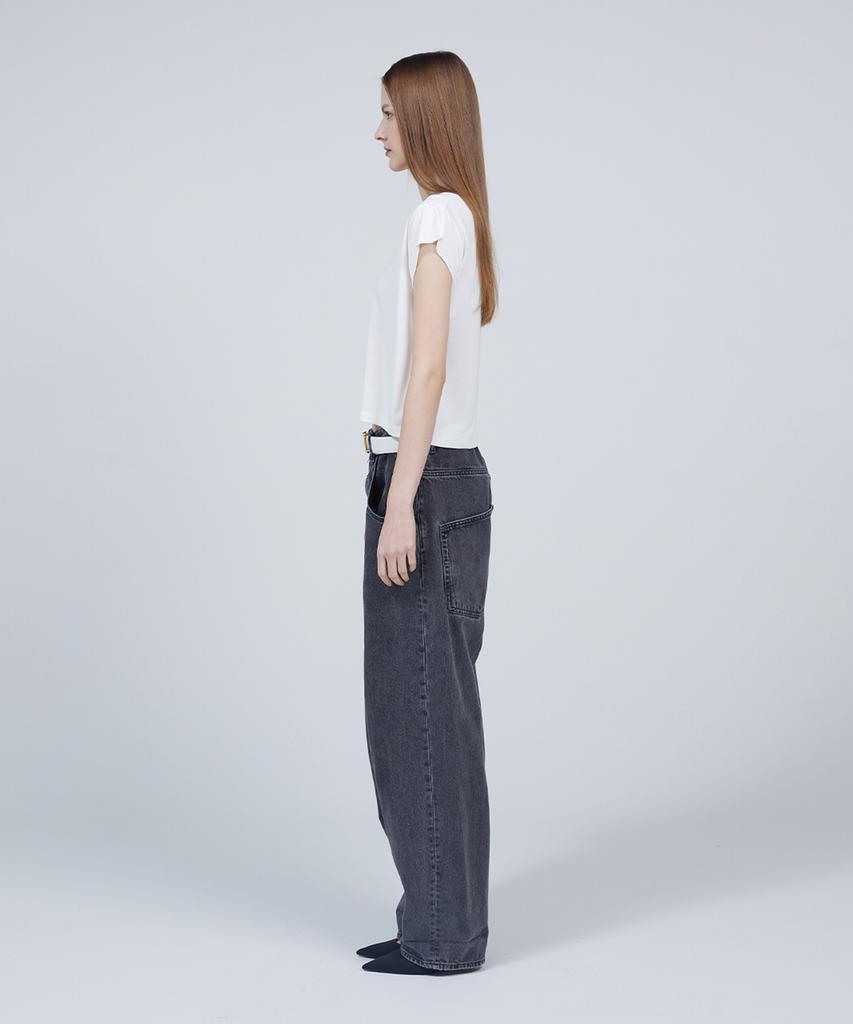 Meuameu [Essential] Logo Basic Slim T-Shirt