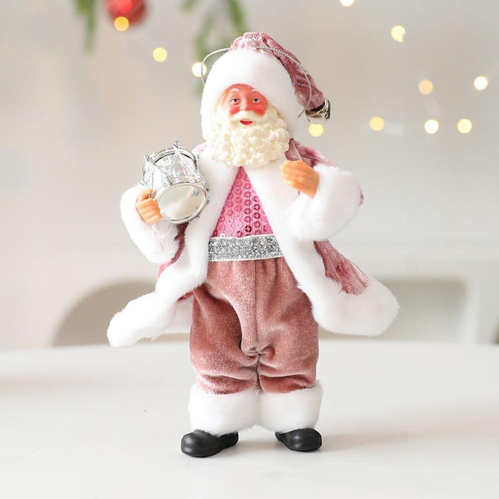 Standing Posture Santa Claus Figurine Cute Christmas Home Decorations  Office Decor