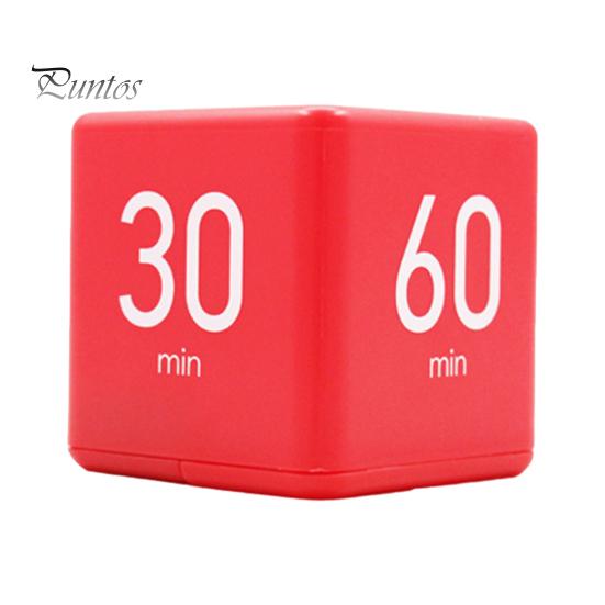 Timer a Cubo 15/20/30/60 Minuti Conto alla Rovescia Timer a Rotazione per Compiti Lavoro Studio Cucina Allarme Silenzioso Vibrazione Portatile Tascabile Facile da Usare Timer