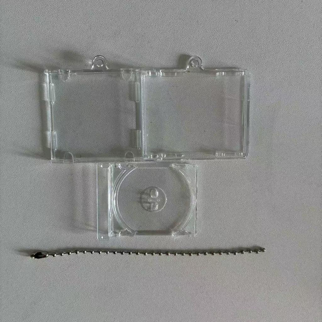 PET Blister Box with Lid for Mini CDs: Includes Color Chain, Key Ring, and Back Card Fixing