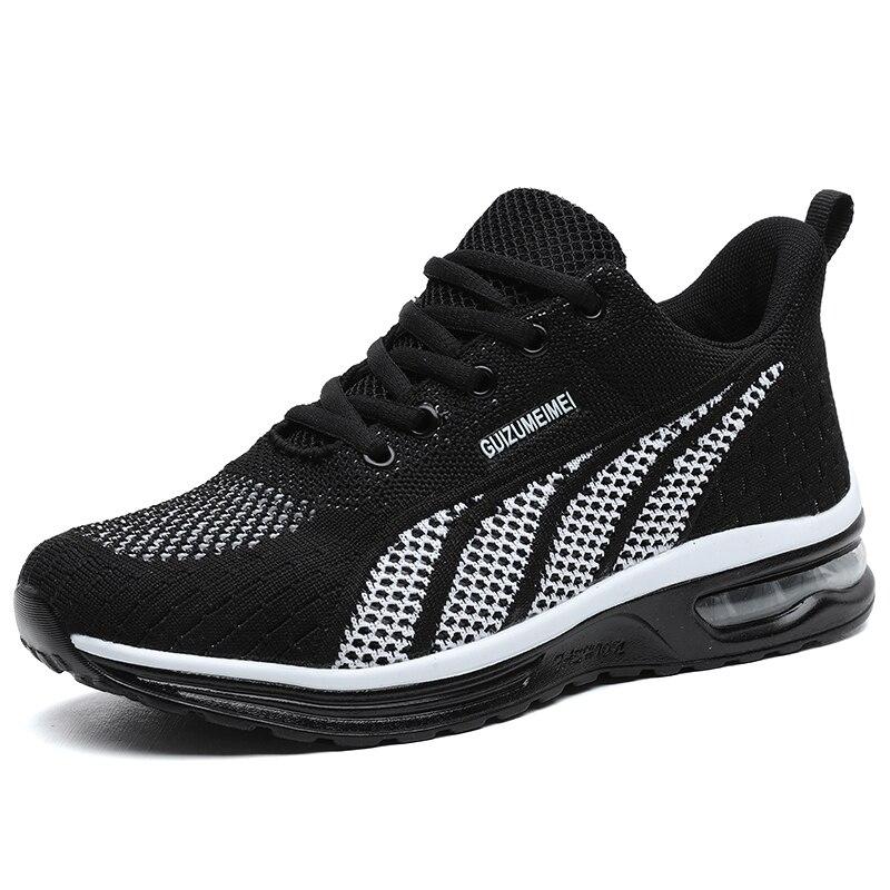 Damen Laufschuhe Atmungsaktive Damen Sneakers Air Mesh Kissen Tennis Damen Sportschuhe Outdoor Schnürschuhe Trainingsschuhe