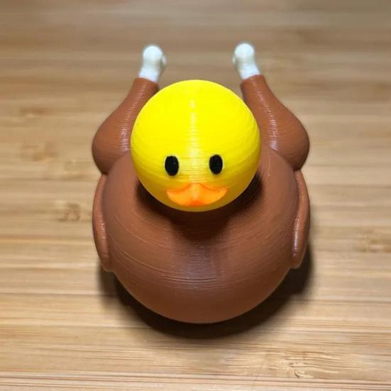 Thanksgiving Mini Turkey Duck Figurine Bright Color Resin Statue Bulk Decor Autumn Harvest Day