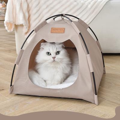 Cat Kennel, Dog Kennel, All Seasons, Small Dog Semi-enclosed, Detachable, Outdoor Rainproof Pet Tent House