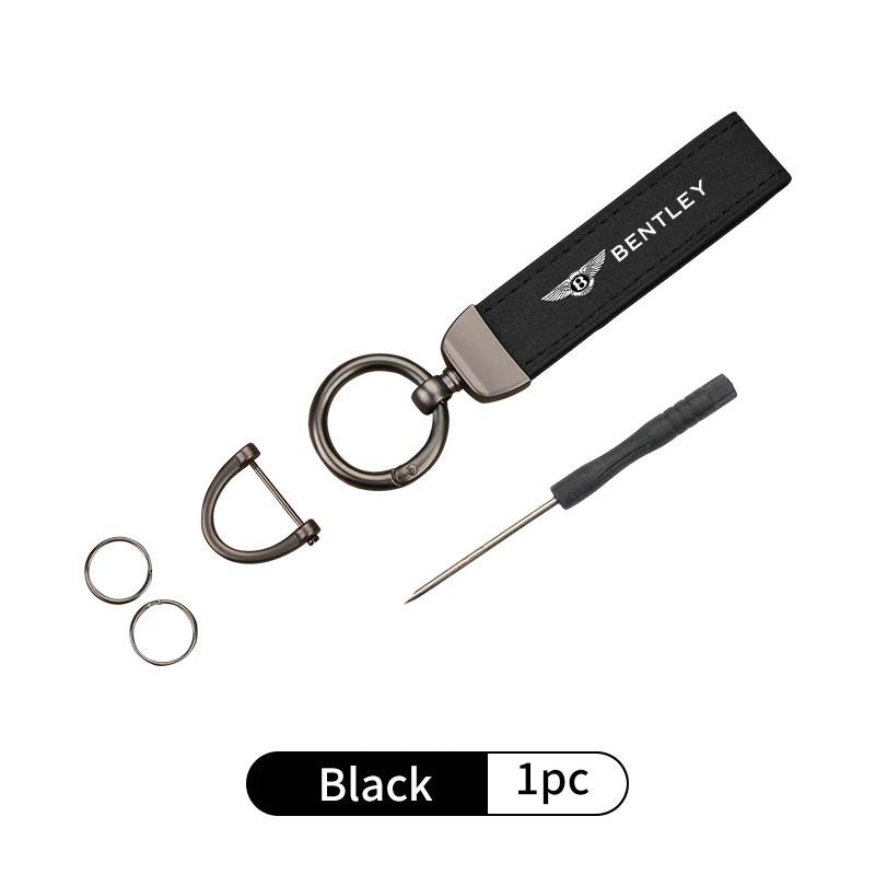 Suede Car Keychain Keyring Luxury Key Chains Anti-loss Pendant For Bentley Continental GT MULLINER Bentayga Flying Hurtling Spur