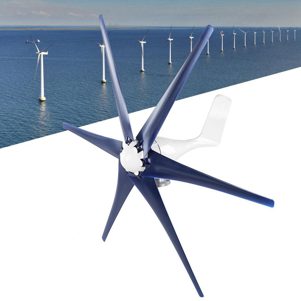 Professional Wind Turbines Small Windmill Generator 6 Blade Industrial Machinery Machine 800W