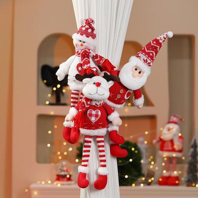 Weihnachtspuppen Vorhangschnalle Weihnachtsmann Schneemann Ornament Frohe Weihnachten Dekoration für Zuhause Navidad Geschenke Neujahr