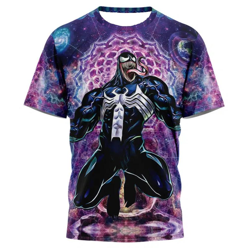 

Marvel Triple Venom 3D Printed T-shirt with Anime Comic Pattern Short Sleeve Fashion Harajuku Alternative Personality Round Neck Tops XXS