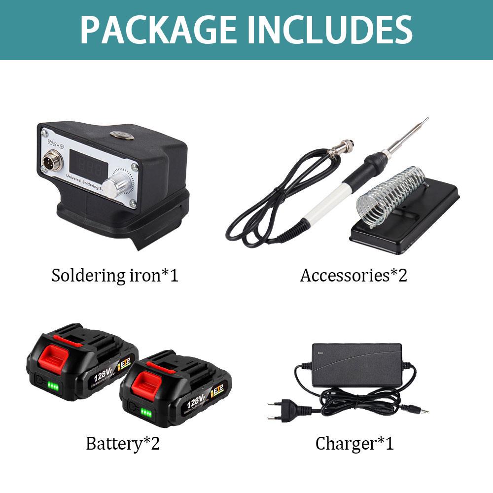 2-in-1 Tragbarer Akku-Elektrolötkolben Multifunktions-Haushalts-Elektroschweißgerät