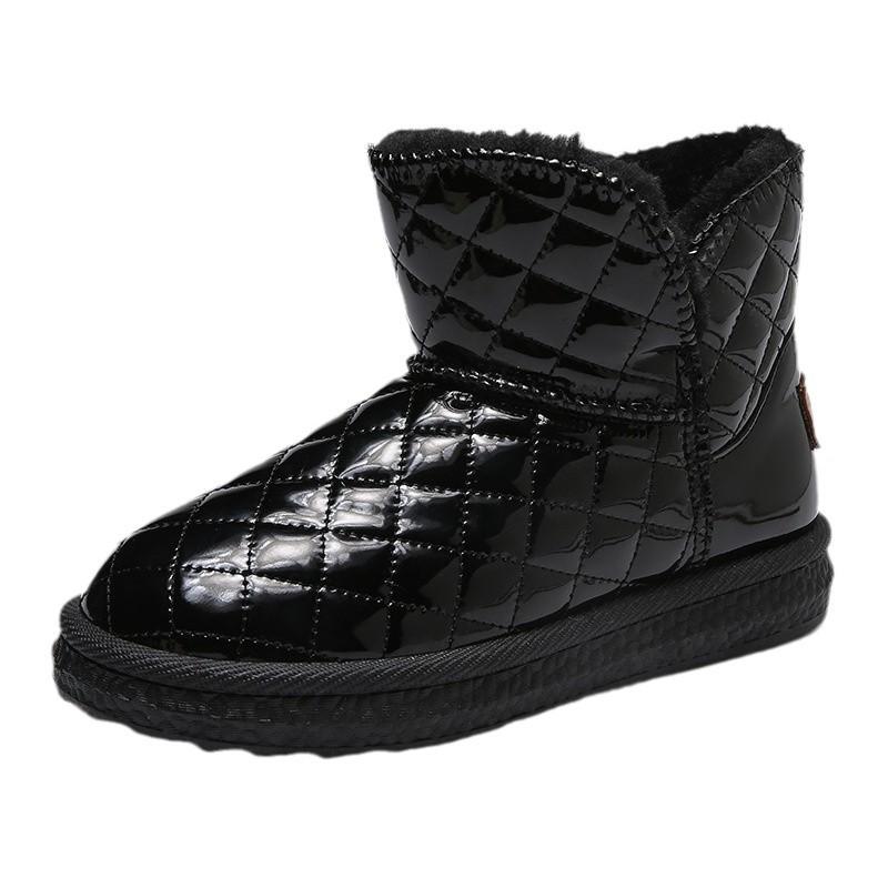 Popular snow boots women's 2025 new winter velvet thickened warm versatile short boots women's fur integrated cotton shoes