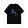 Oversized T Shirt Dress Black Jellyfish Print And Stars Casual Streetwear Summer Outfit