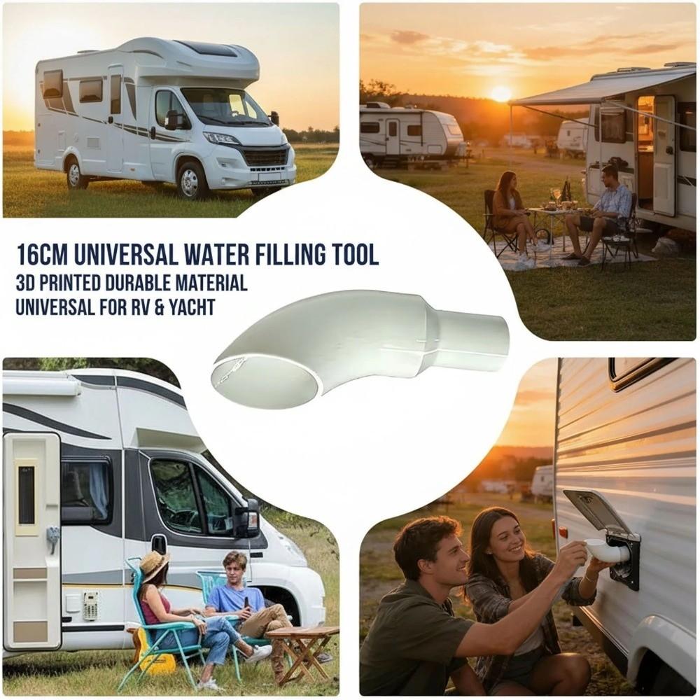 Anti-Spill Water Tank Filling Aid Tool Wide Mouth Faucet Adapter RV Water Filling Funnel  Outdoor