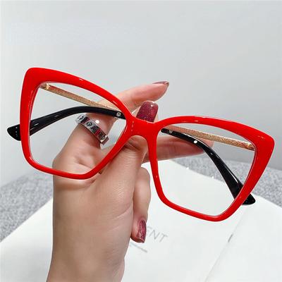 Women's Butterfly Frame  Anti Blue Light  Glasses Metal Frame Resin Lenses Lightweight and Anti Fatigue Glasses for Women