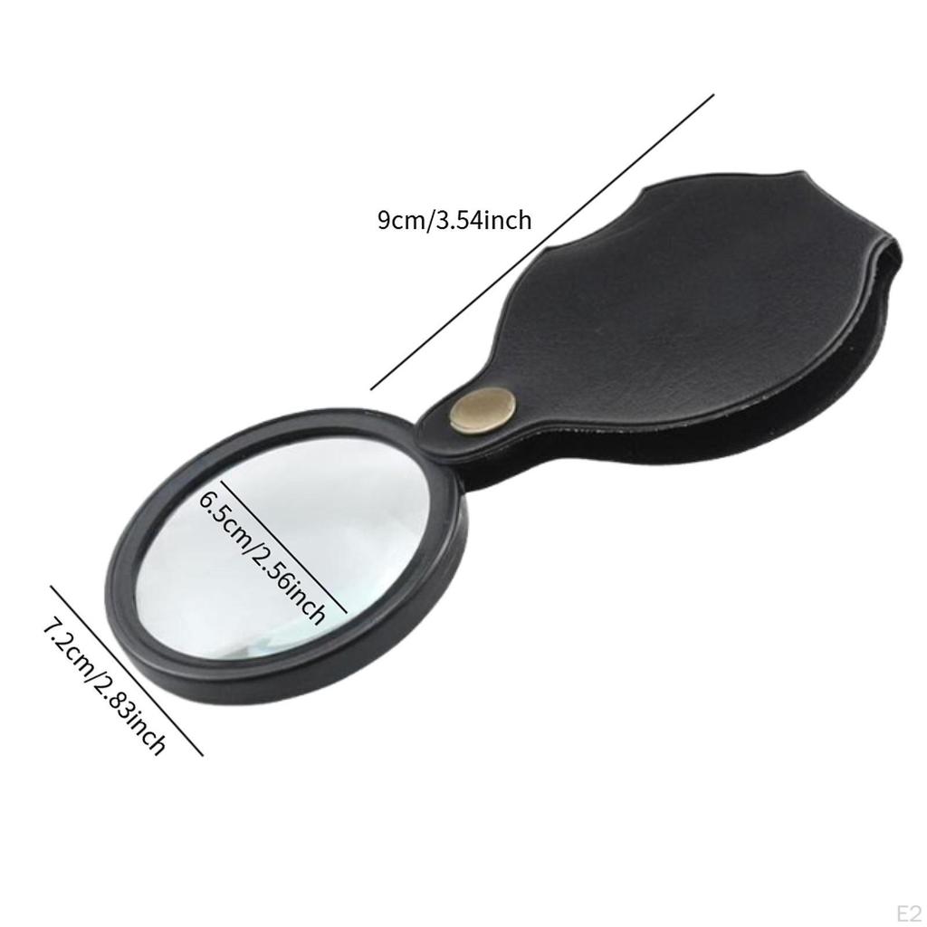 Folding 10x Small Glass Thickened Lens Compact Gemstone for Elderly Reading Repairing