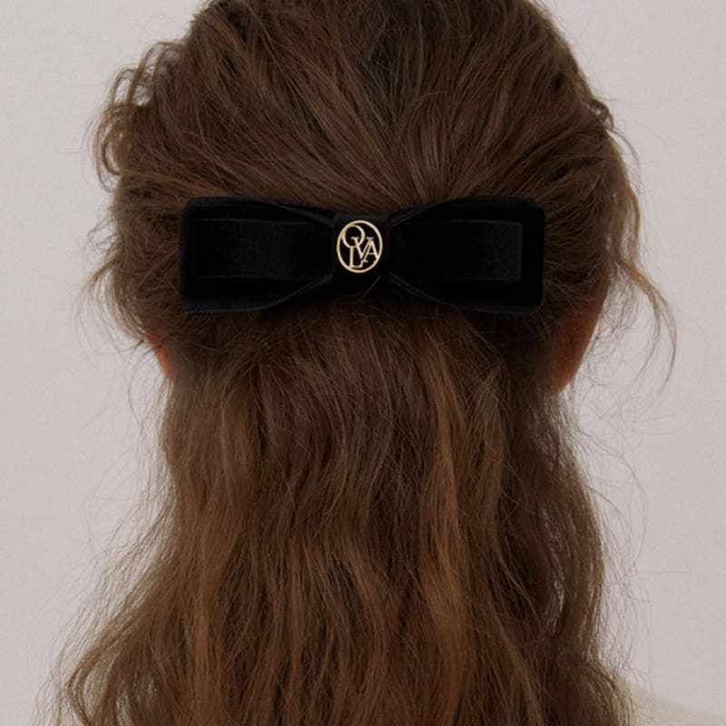 OVLA double velvet signature ribbon pin HP028