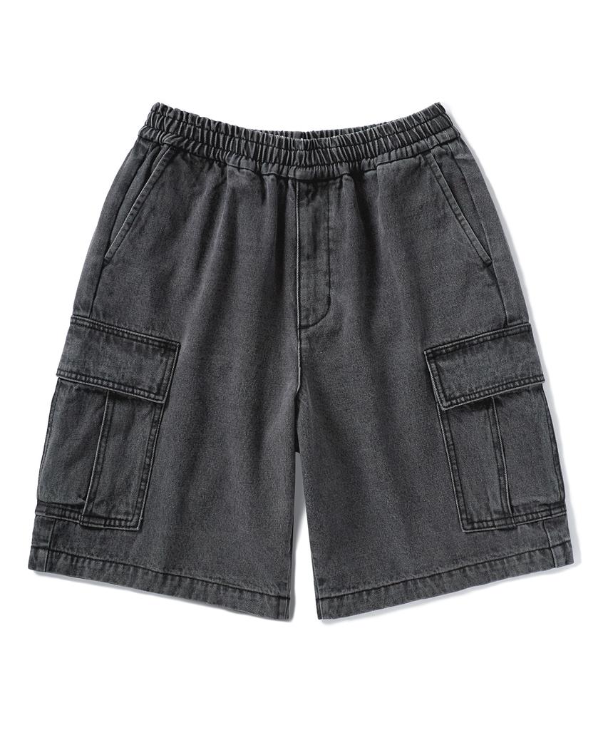 MINIMALPROJECT Bermuda Cargo Denim Half Pants Msp109 [Black]