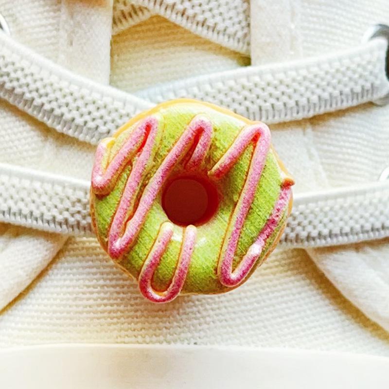 Cartoon Food Toy Shoelace Buckle for Kids' Shoes - Cat, Bear, Cake Design Decorative Accessories