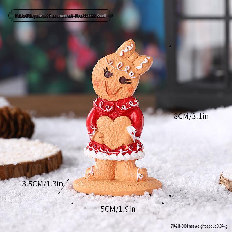 Creative Christmas Family Resin Figurine: Santa Claus Cartoon Doll for Children's Room Decorations