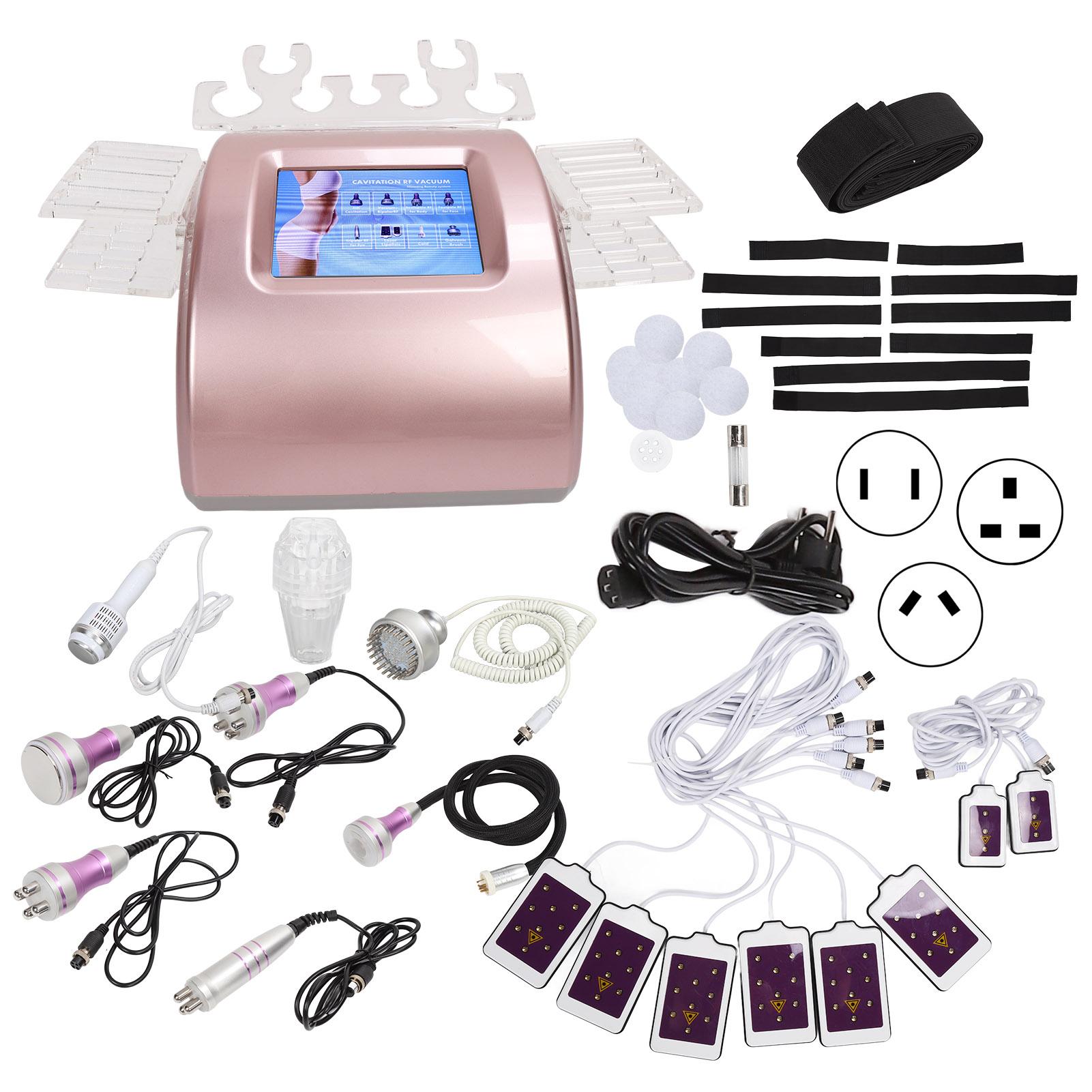 

40K RF Вакуумное кавитационное устройство Розовое золото 9 в 1 Высокочастотный аппарат для укрепления кожи и похудения 1