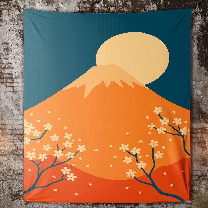 Mount Fuji tapestry 75x100 чёрный