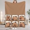 1Pc Digital Printed Capybaras Style Flannel Blanket Mattress Cover Blanket for Family BedsSofasOfficesOutdoor Camping