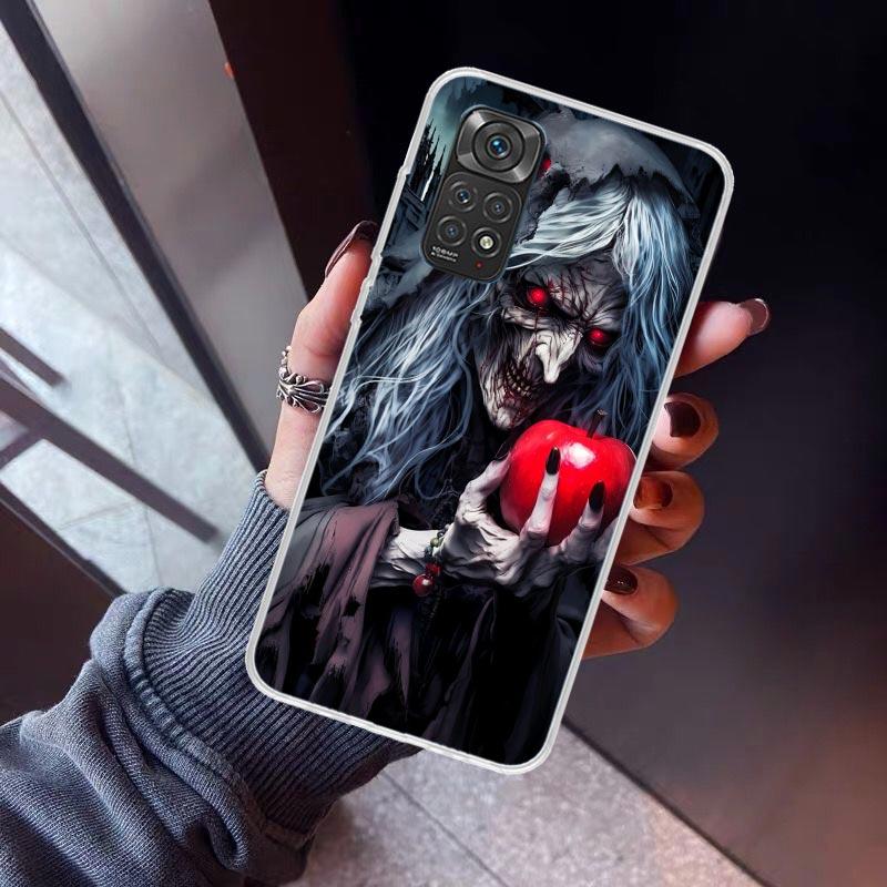 

Halloween Moon Witch Horror Phone Case for Xiaomi Redmi Note 15 14 14S 13 12 12S 11 Pro Plus 11E 11T 11S 10S 5G Soft Cover Funda Redmi Note 15 5G