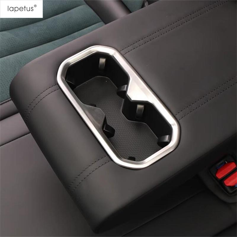 Rear Seat Water Cup Holder Frame Decor Cover Trim For Geely Monjaro Kx11 Manjaro  2024 Stainless Steel Interior Accessories