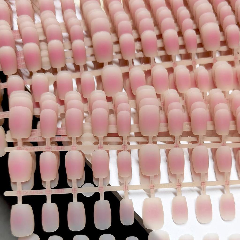 Blush Gradient Nail Tips - Semi-finished, Wearable, Long & Short Styles for Nail Salon Art