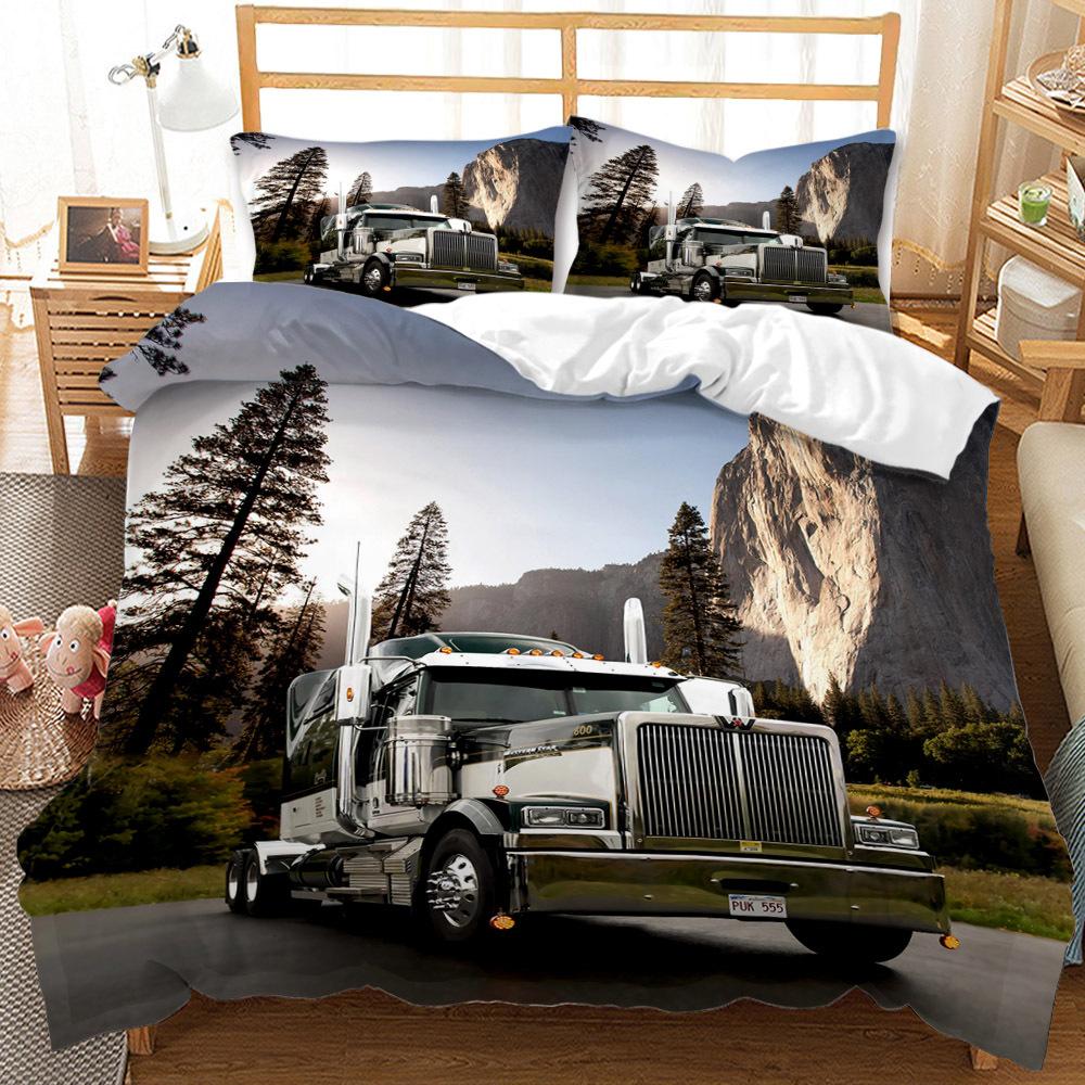 Speed Sports Car Duvet Cover Set King Queen Size 3D Extreme Sports Luxury Motorcycle For Kids Boys Teens Polyester Bedding Set