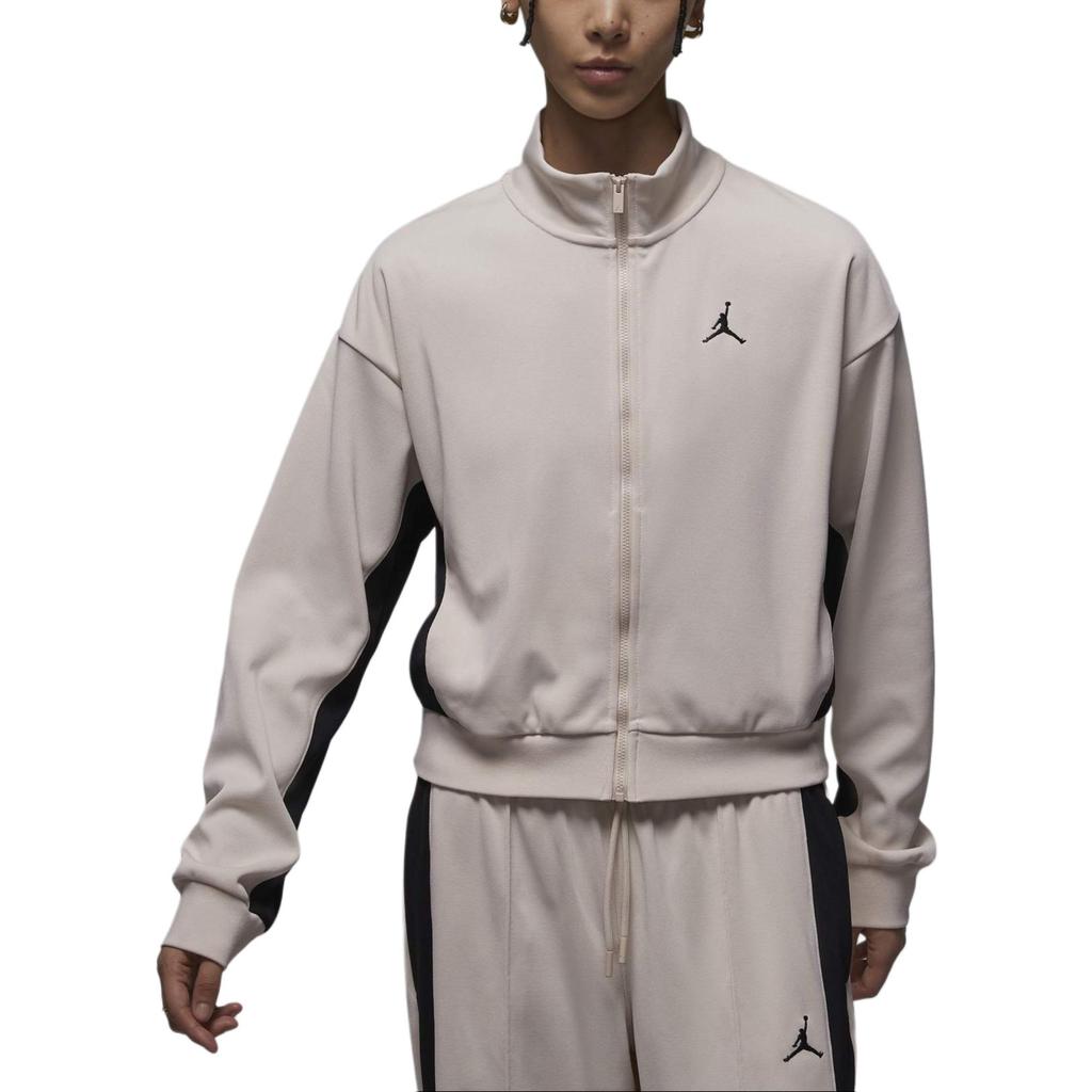 Jordan Loose Fashion Long Sleeve Jacket Women Jackets Light-Brown Black FV7105203