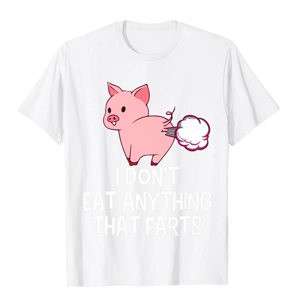Vegan I Don't Eat Anything That Farts Funny Pro Vegan Premium T-Shirt Group Cotton Men Tops Tees Summer Funny T Shirt