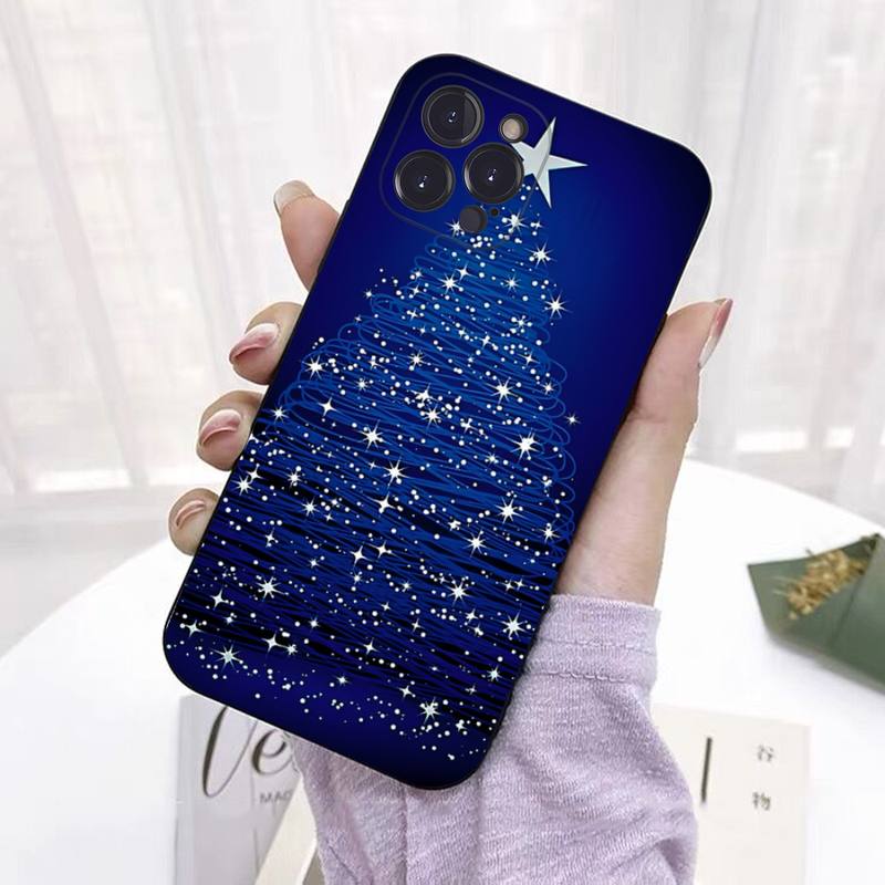 Merry Christmas Tree Deer Phone Case For iPhone 8 7 6 6S Plus X SE 2020 XR XS 14 11 12 13 Mini Pro Max Mobile Case