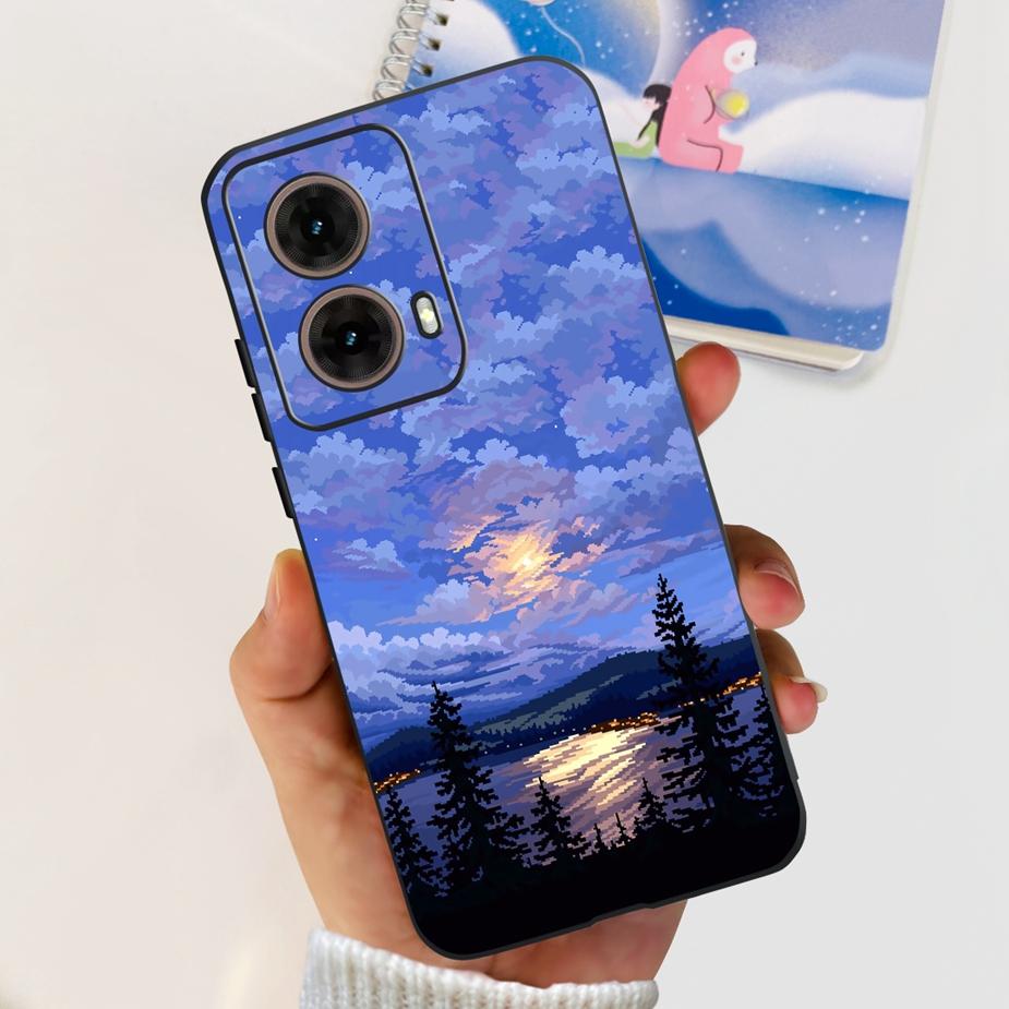 For Motorola Moto G85 Case New Fashion Painted Cover 6.67'' Soft Silicone Phone Case For Moto G85 G 85 MotoG85 Back Cover Bumper