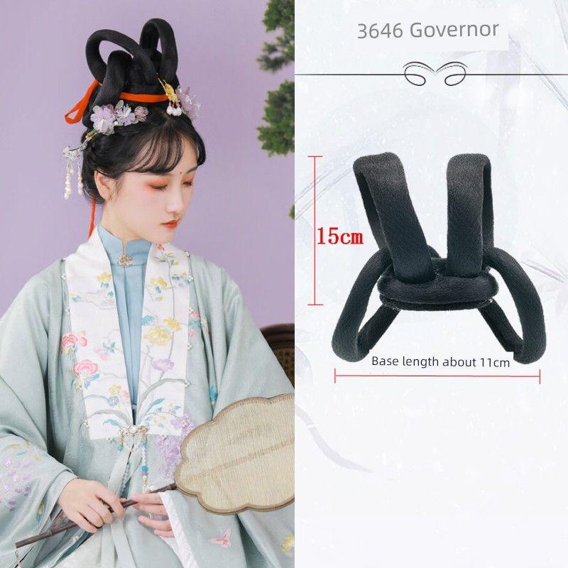 Han Chinese Clothing Chignon Chenggexing Zhao Lusi Same Style Bun Chinese Ancient Style Modeling Pad Hair Horn Cable Stitch Bag Accessories