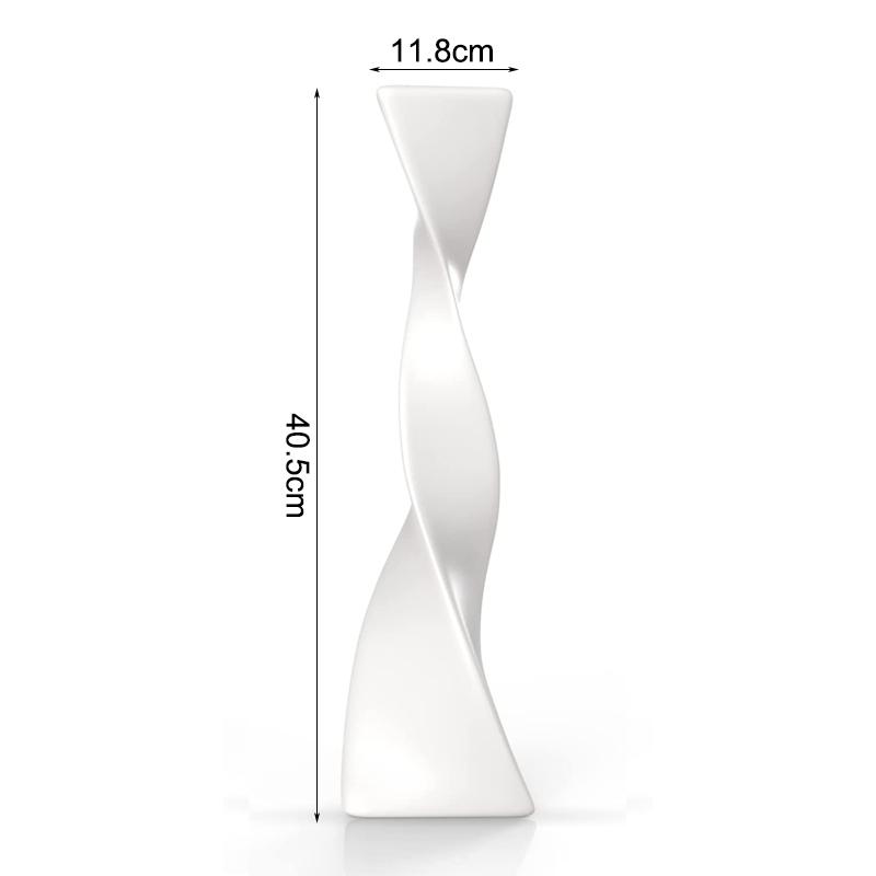Hot Sale Nordic Ceramic Vase Modern Simple Tall Slender Vase Twisted High Creative Vases For Home Living Room Desktop Decoration